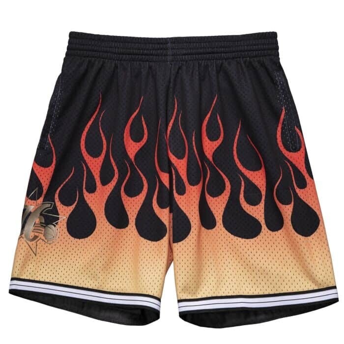 Philadelphia 76ers 2000-01 Men's Mitchell & Ness Flames Swingman Shorts