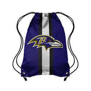 Baltimore Ravens Striped Drawstring Backpack