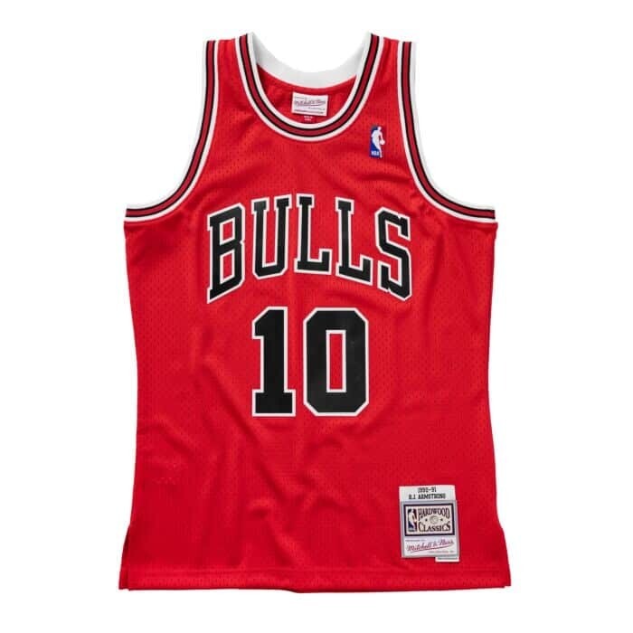 Chicago Bulls BJ Armstrong 1990-91 Red Mitchell & Ness Men’s Swingman Jersey