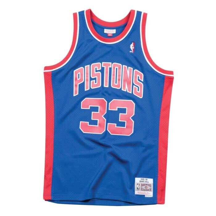 Detroit Pistons Grant Hill 1995-96 Men's Blue Mitchell & Ness Swingman Jersey