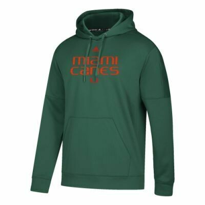 Miami Hurricanes Men’s Adidas Green Pullover Hoodie