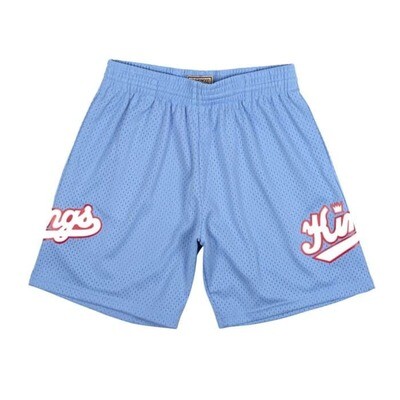 Sacramento Kings 1985-86 Men's Sky Blue Mitchell & Ness Swingman Shorts