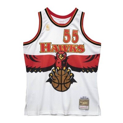 Atlanta Hawks Dikembe Mutombo 1996-97 White Mitchell & Ness Men's Swingman Jersey