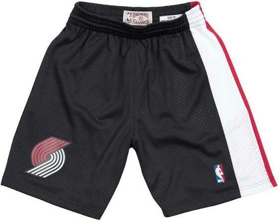 Portland Trail Blazers 1999-00 Men's Black Mitchell & Ness Swingman Shorts