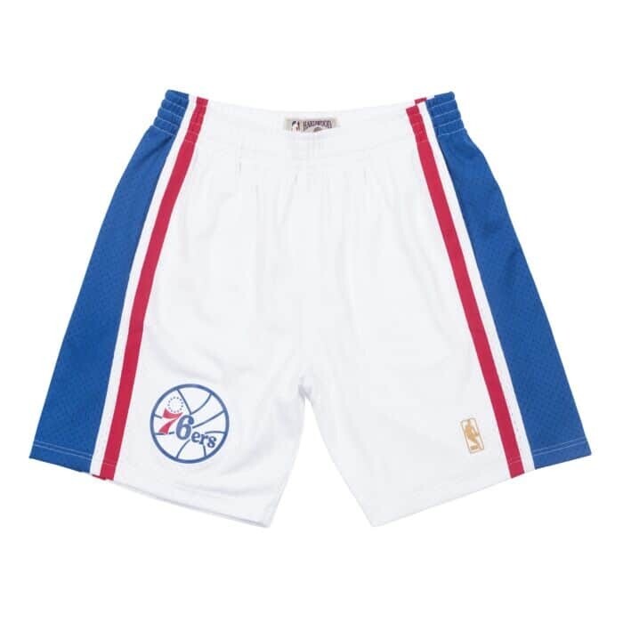 Philadelphia 76ers 96-97 Men's White Mitchell & Ness Swingman Shorts