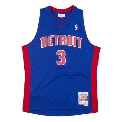 Detroit Pistons Ben Wallace 2003-04 Men's Blue Mitchell & Ness Swingman Jersey