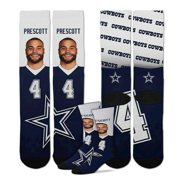 Dallas Cowboys Dak Prescott Men's Champs Socks
