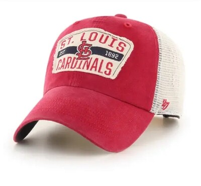St. Louis Cardinals Men’s Vintage Red 47 Brand Crawford Clean Up Adjustable Hat
