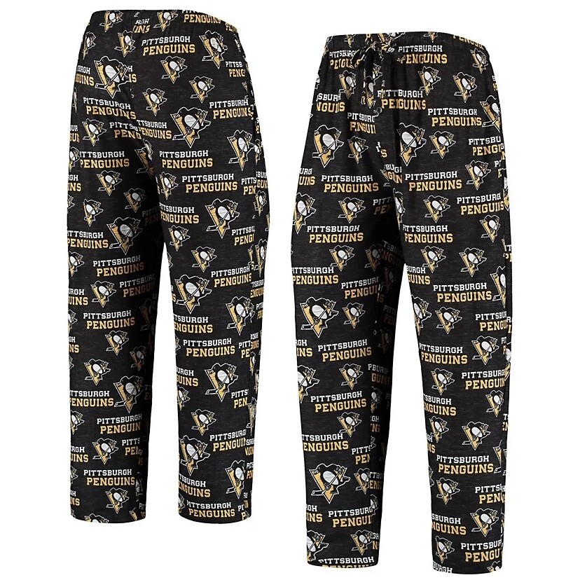 Pittsburgh Penguins Men's Black Concepts Sport Zest Pajama Pants