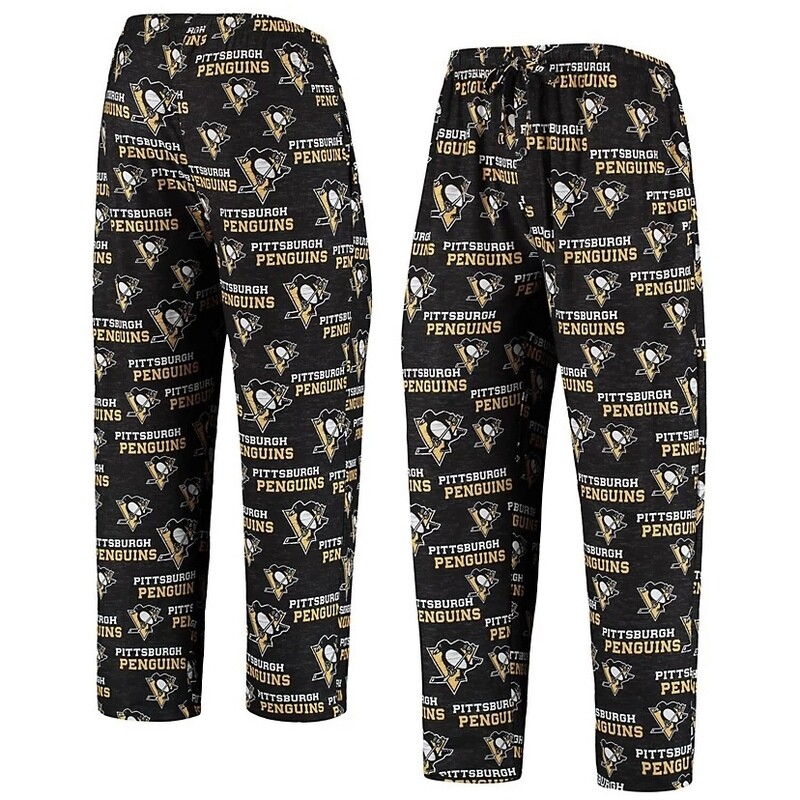 Pittsburgh Penguins Men's Black Concepts Sport Zest Pajama Pants