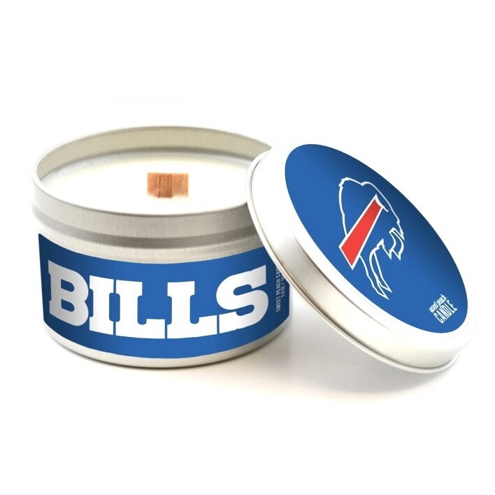 Buffalo Bills 5.8oz Citrus Scent Travel Tin Soy Wax Wood Wick Candle