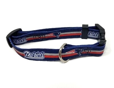 New England Patriots Stripes Dog Collar New England Patriots Stripes Dog Collar