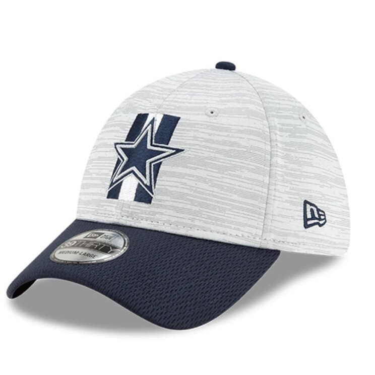 Dallas Cowboys Men's Gray New Era 39Thirty Flex Fit Training Camp Hat