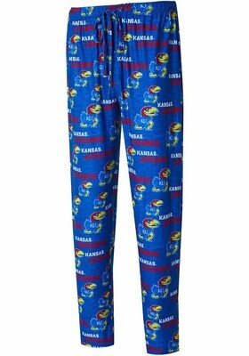 Kansas Jayhawks Men's Concepts Sport Zest All Over Print Pajama Pants