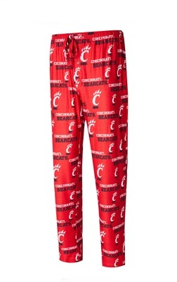 Cincinnati Bearcats Men's Concepts Sport Zest All Over Print Pajama Pants