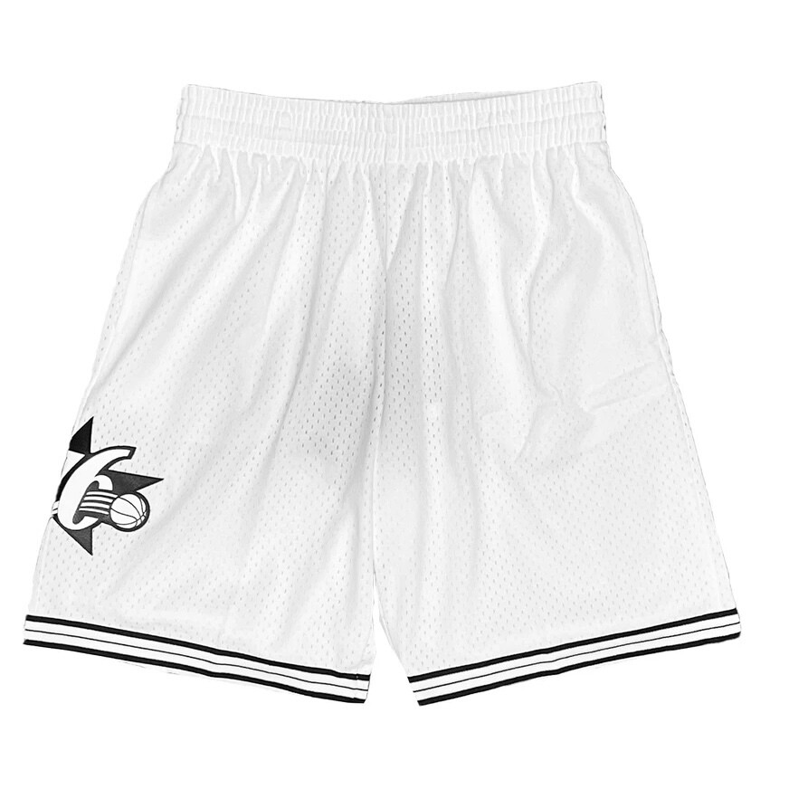 Philadelphia 76ers 96-97 Men's White Mitchell & Ness Swingman Shorts