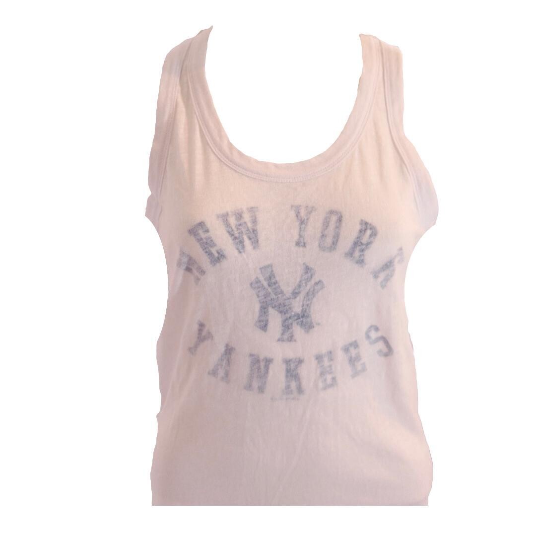 New York Yankees Women's White 4Her Tank Top
