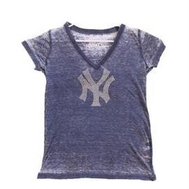New York Yankees Women's Touch by Alyssa Milano V-Neck T-Shirt