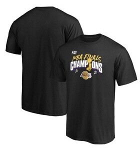 Los Angeles Lakers Men’s Black 2020 NBA Finals Champions T-Shirt