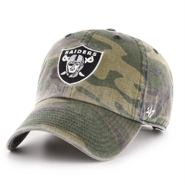 Las Vegas Raiders Men’s Camouflage 47 Brand Clean Up Adjustable Hat