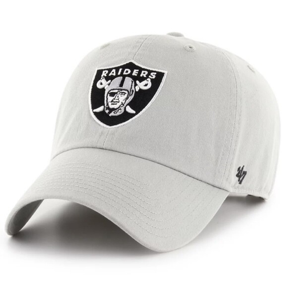 Las Vegas Raiders Men’s Grey 47 Brand Clean Up Adjustable Hat