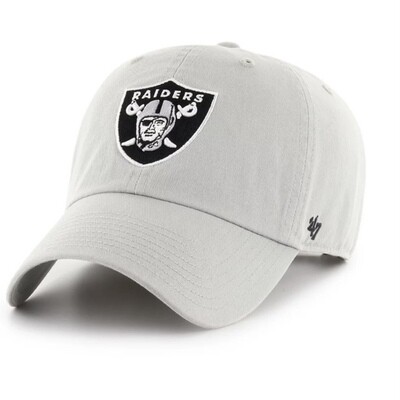 Las Vegas Raiders Men’s Grey 47 Brand Clean Up Adjustable Hat Las Vegas Raiders Men’s Grey 47 Brand Clean Up Adjustable Hat