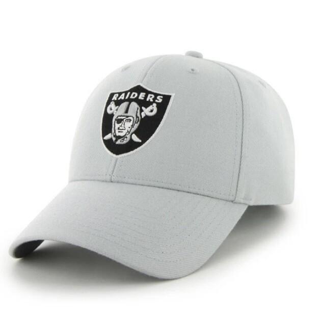 Las Vegas Raiders Gray Men's 47 Brand MVP Adjustable Hat
