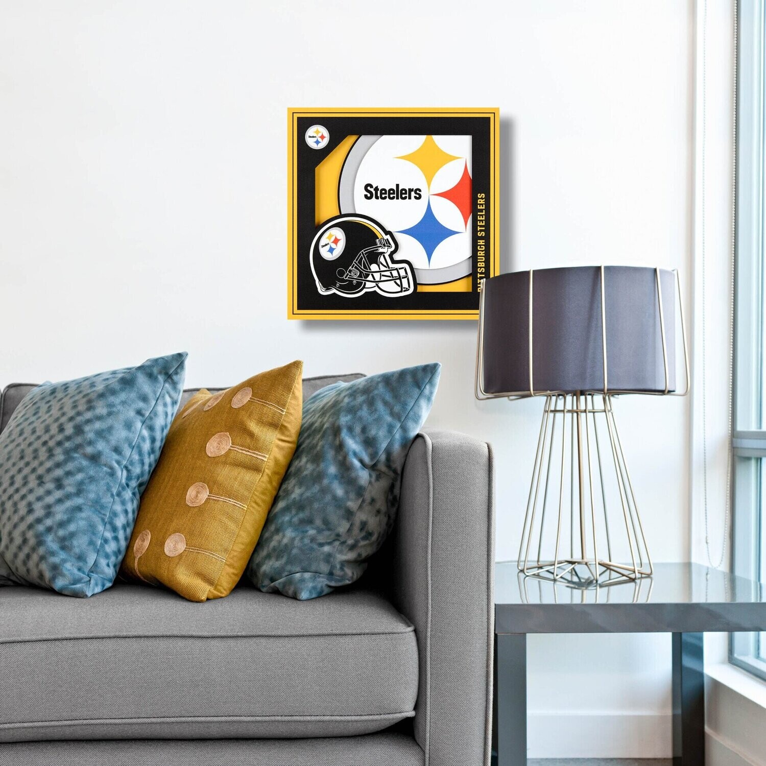 Pittsburgh Steelers 12" x 12" 3D Logo Series Wall Art
