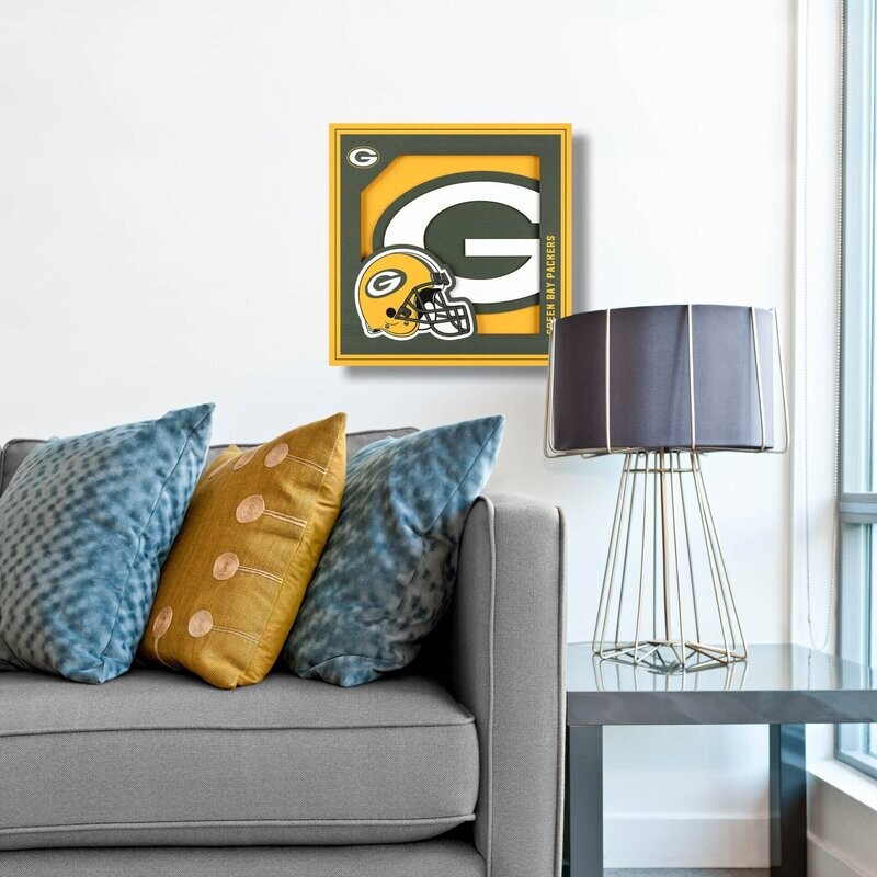 Green Bay Packers 12" x 12" 3D Logo Series Wall Art