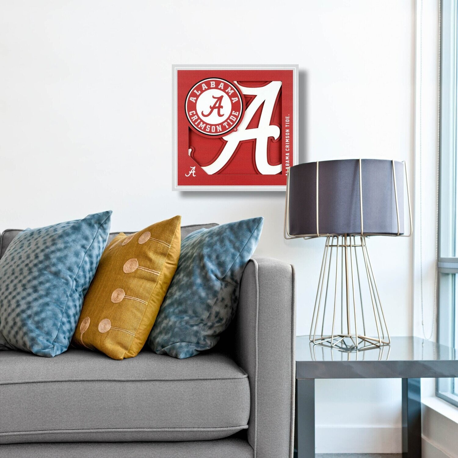 Alabama Crimson Tide 12" x 12" 3D Logo Series Wall Art