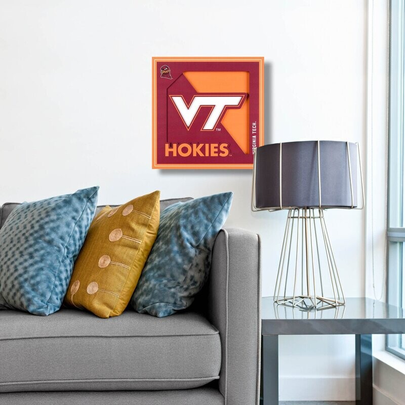 Virginia Tech Hokies 12" x 12" 3D Logo Series Wall Art