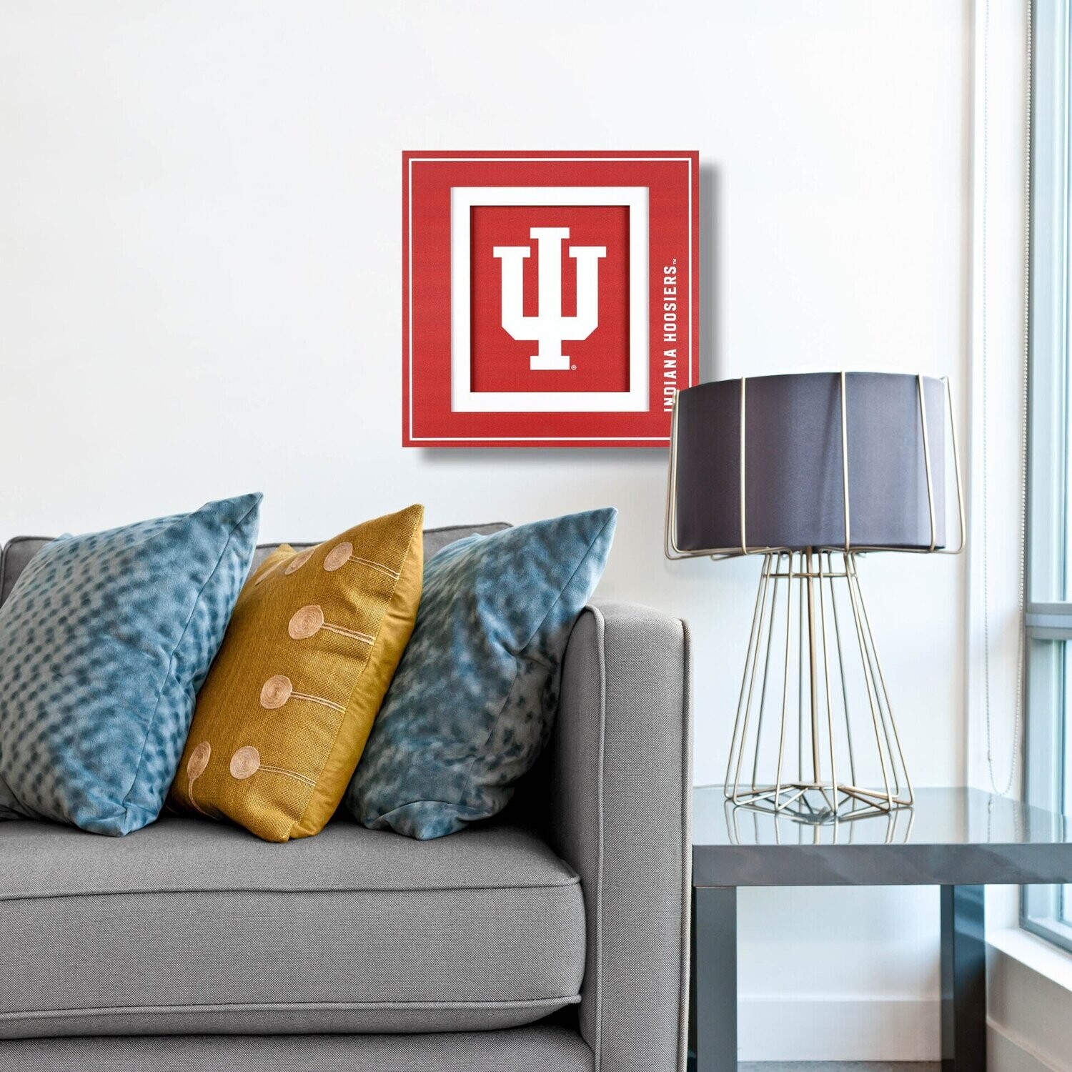 Indiana Hoosiers 12" x 12" 3D Logo Series Wall Art