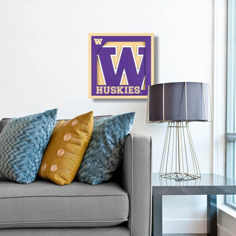 Washington Huskies 12" x 12" 3D Logo Series Wall Art