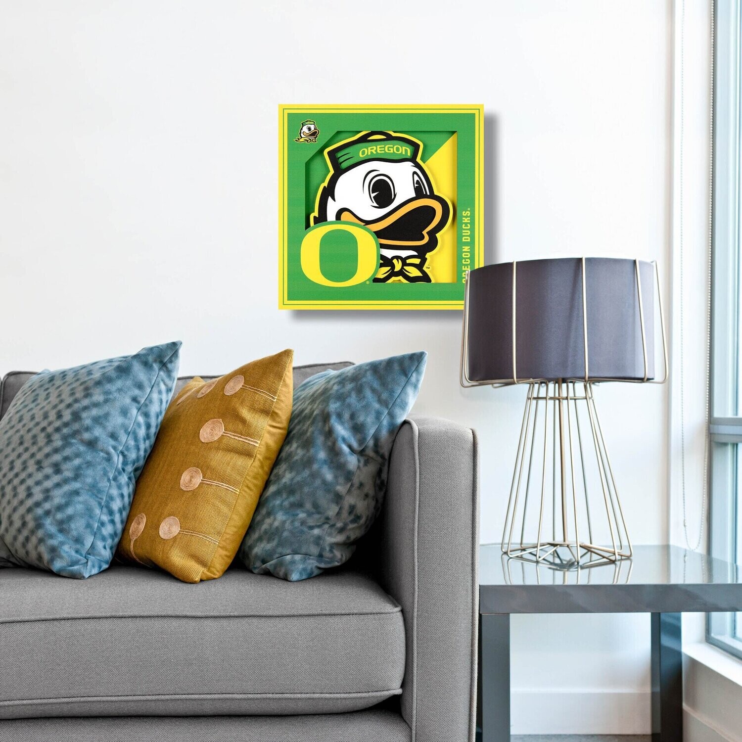 Oregon Ducks 12" x 12" 3D Logo Series Wall Art
