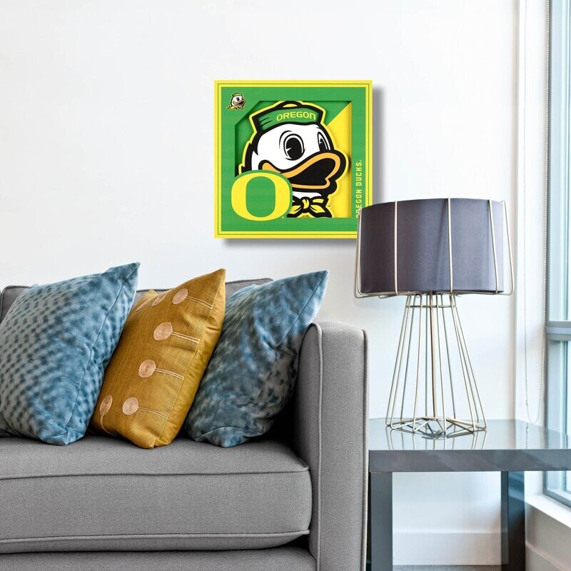 Oregon Ducks 12" x 12" 3D Logo Series Wall Art
