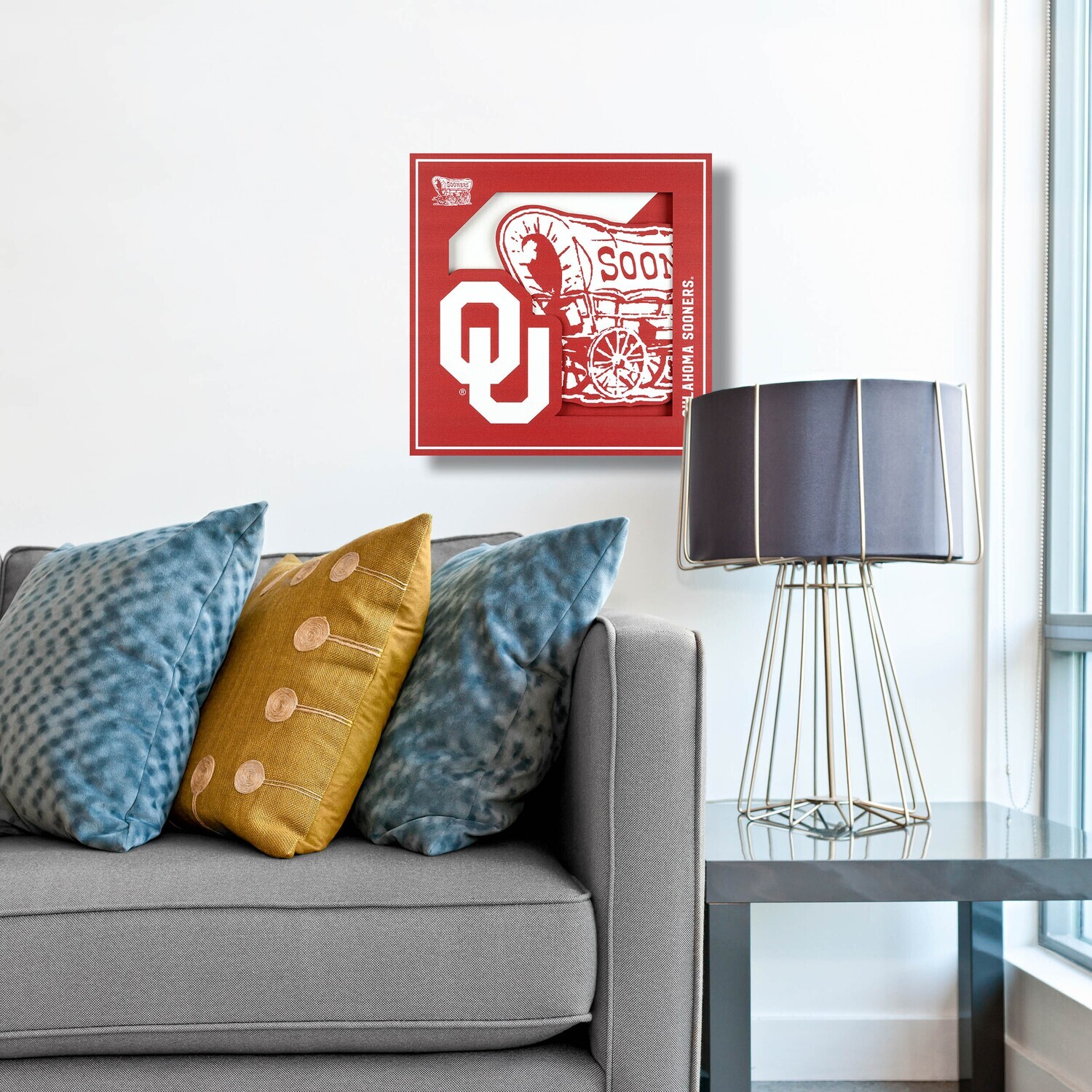 Oklahoma Sooners 12" x 12" 3D Logo Series Wall Art