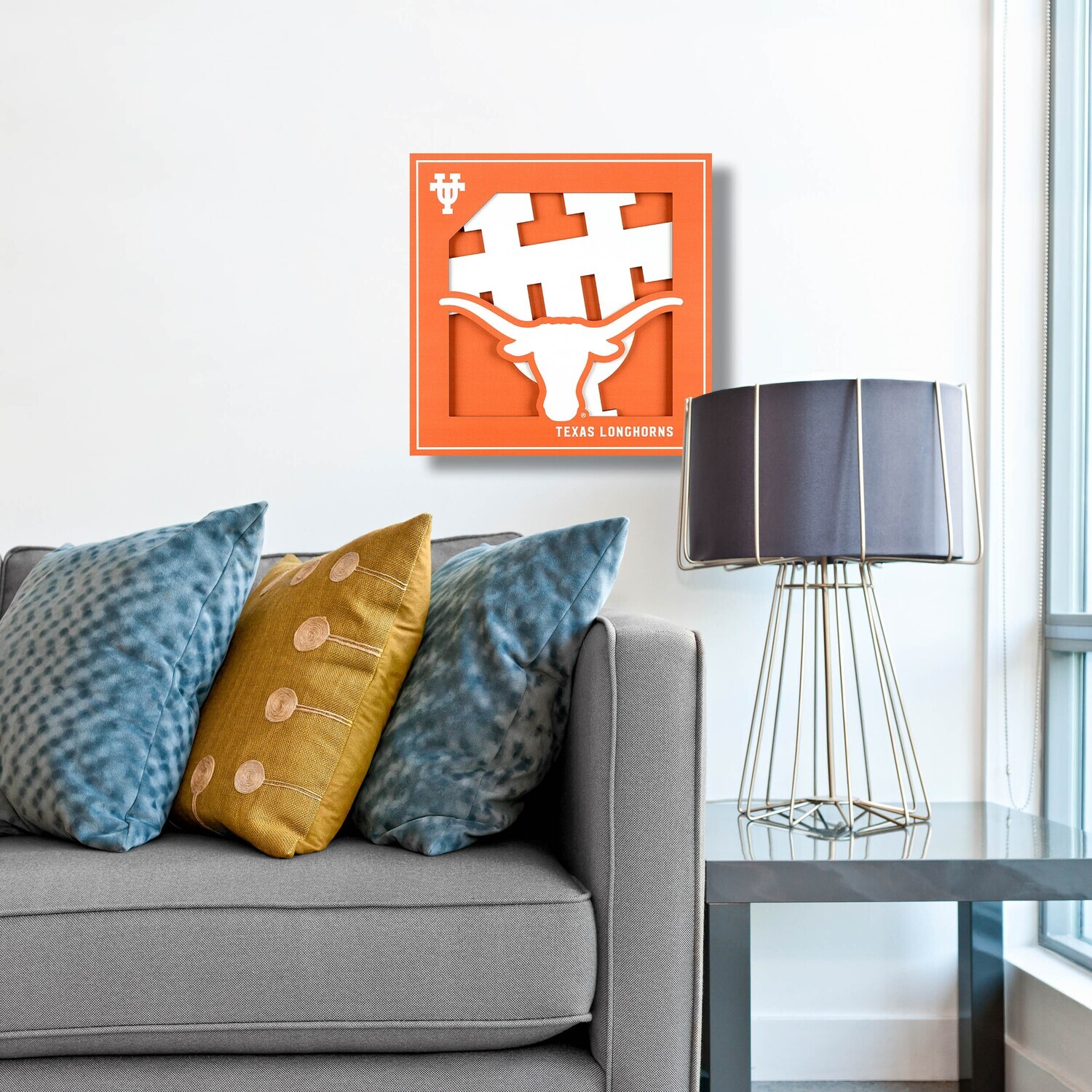 Texas Longhorns 12" x 12" 3D Logo Series Wall Art