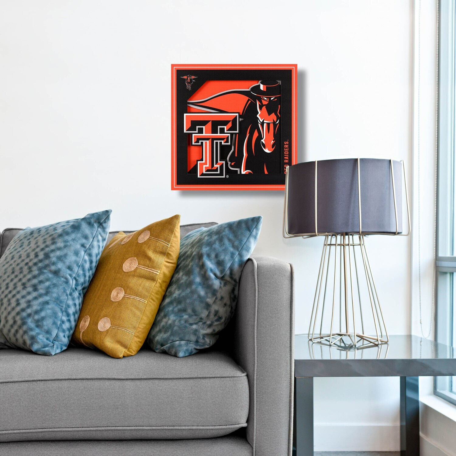 Texas Tech Red Raiders 12" x 12" 3D Logo Series Wall Art