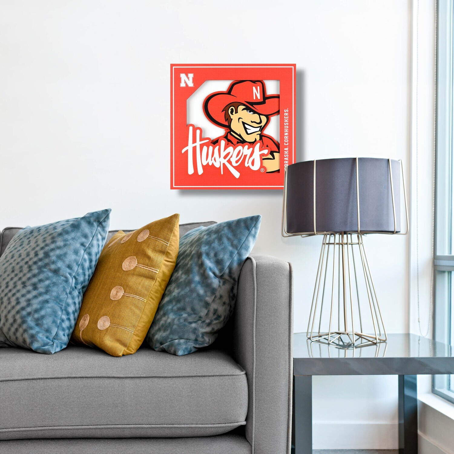 Nebraska Cornhuskers 12" x 12" 3D Logo Series Wall Art