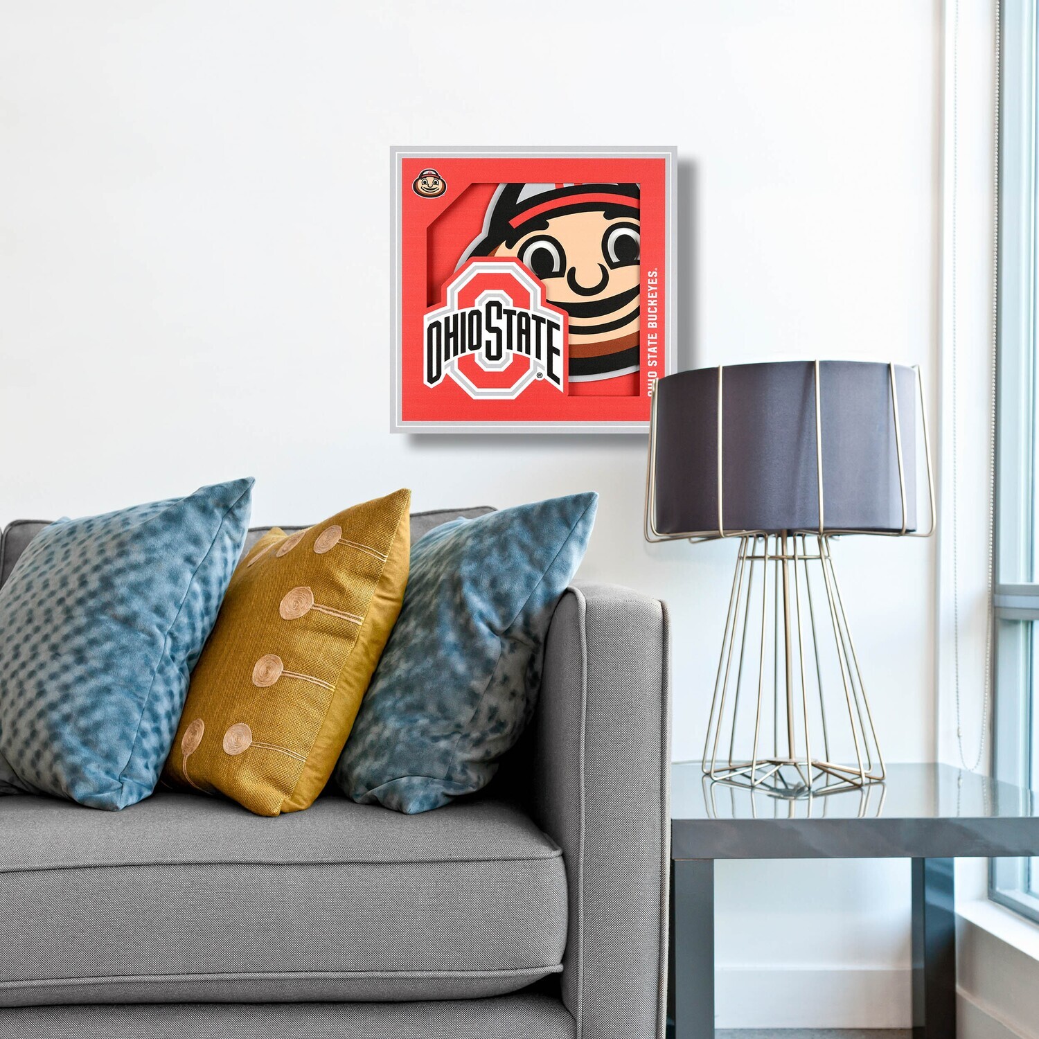 Ohio State Buckeyes 12" x 12" 3D Logo Series Wall Art