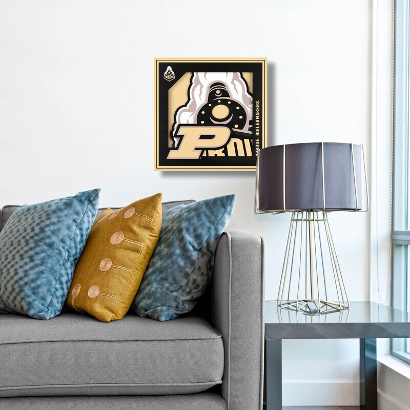 Purdue Boilermakers 12" x 12" 3D Logo Series Wall Art