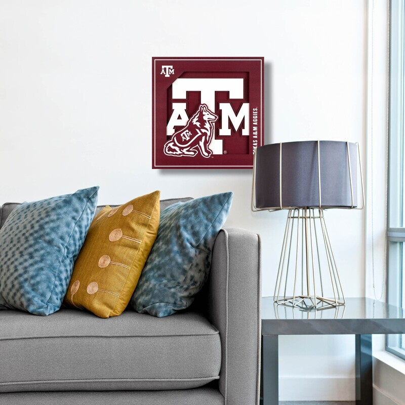 Texas A&M Aggies 12" x 12" 3D Logo Series Wall Art