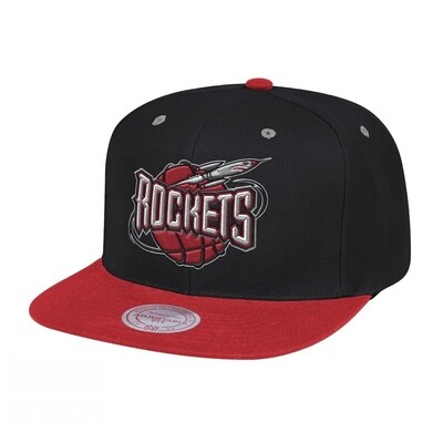 Men's Houston Rockets Hakeem Olajuwon Mitchell & Ness Black Reload 2.0 Name  & Number T-Shirt