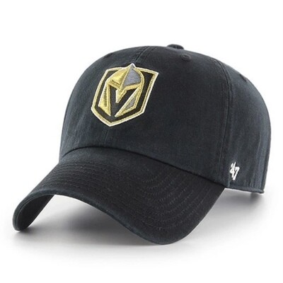 Vegas Golden Knights Men’s Black 47 Brand Clean Up Adjustable Hat