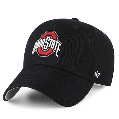 Ohio State Buckeyes Men's Black 47 Brand MVP Adjustable Hat