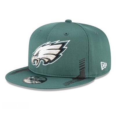 Philadelphia Eagles Men's New Era Midnight Green NFL Sideline Home 9FIFTY Snapback Adjustable Hat
