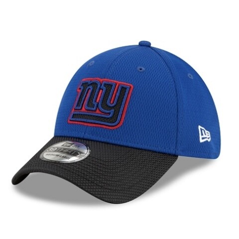 New York Giants Men's Blue / Black New Era NFL Sideline Road 39Thirty Stretch Fit Hat