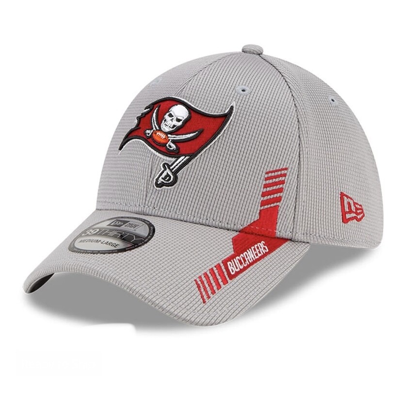 Tampa Bay Buccaneers Gray Men's New Era NFL Sideline Home 39Thirty Stretch Fit Hat