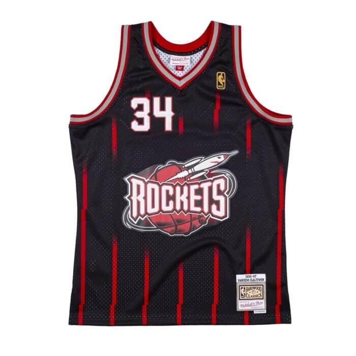 Houston Rockets Hakeem Olajuwon Black Reload Jersey