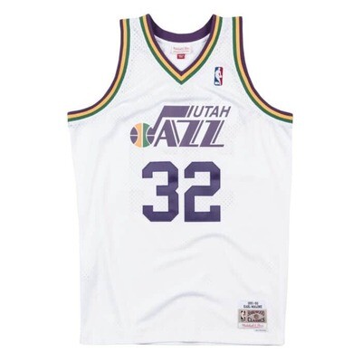 Utah Jazz Karl Malone 1991-92 White Mitchell & Ness Men’s Swingman Jersey